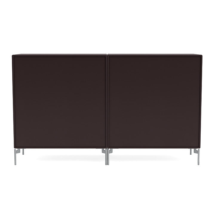 Montana Couple Sideboard With Legs, Balsamic/Matt Chrome