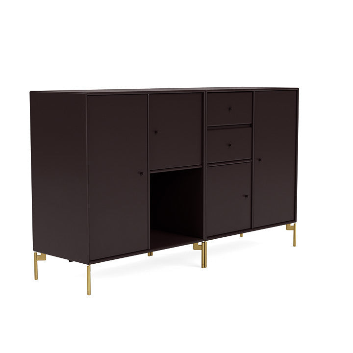 Montana Couple Sideboard With Legs, Balsamic/Brass