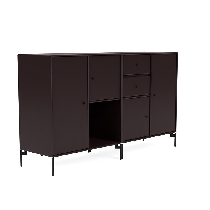 Montana Couple Sideboard With Legs, Balsamic/Black