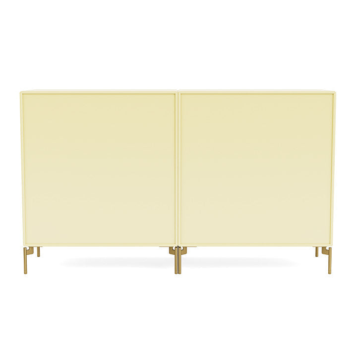 Montana Couple Sideboard With Legs, Camomile/Brass