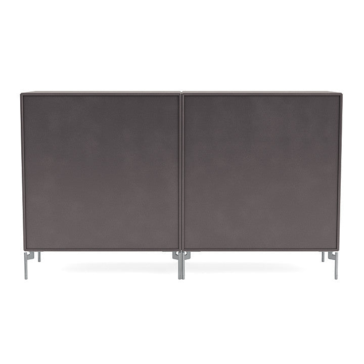 Montana Couple Sideboard With Legs, Coffee/Matt Chrome