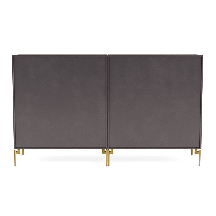 Montana Couple Sideboard With Legs, Coffee/Brass