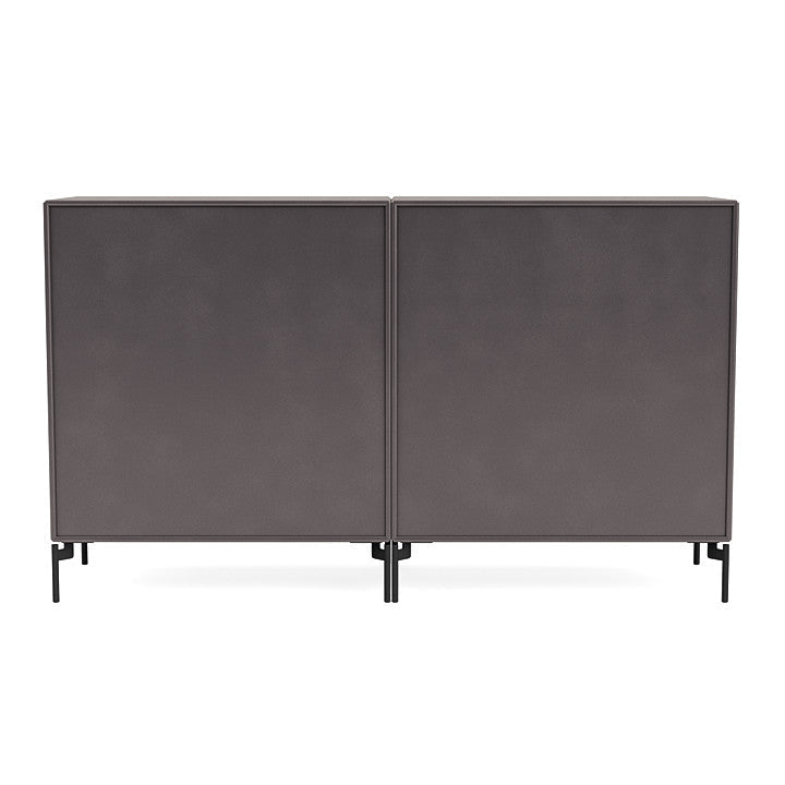 Montana Couple Sideboard With Legs, Coffee/Black