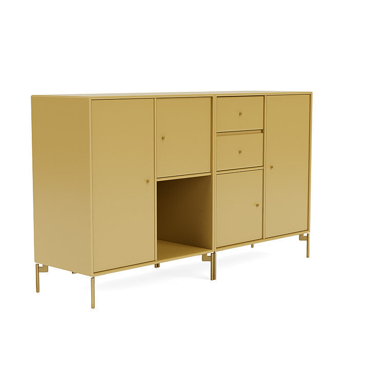 Montana Couple Sideboard With Legs, Cumin/Brass