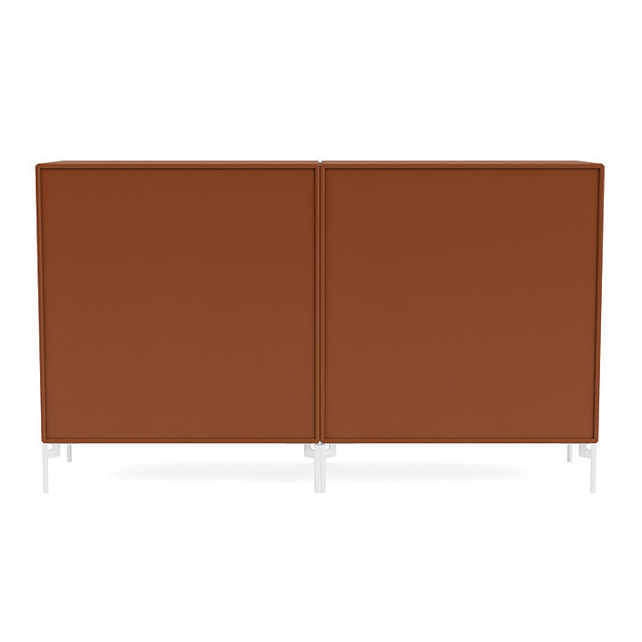 Montana Couple Sideboard With Legs, Hazelnut/Snow White