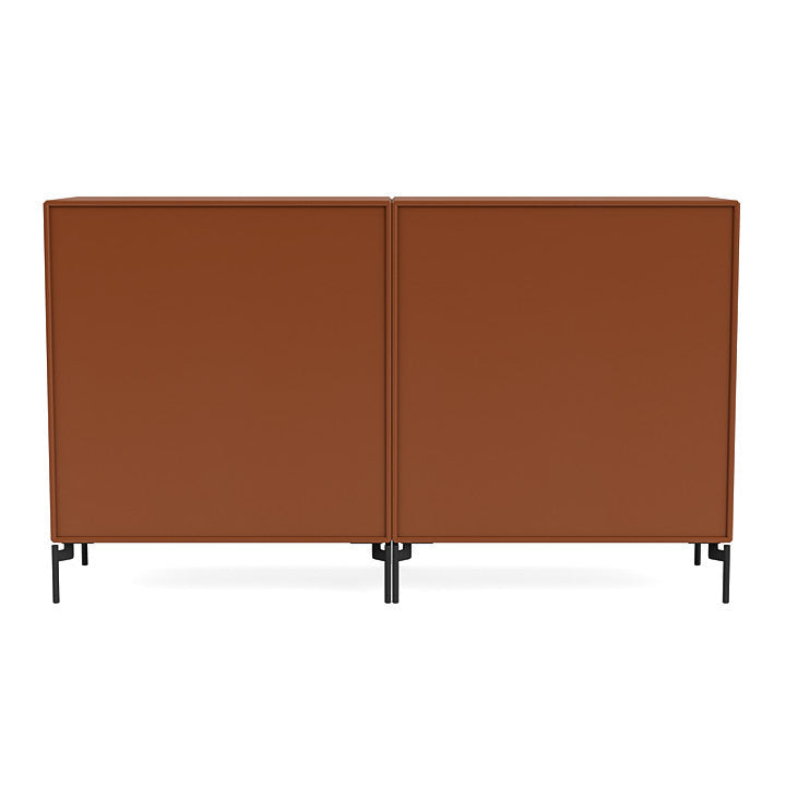 Montana Couple Sideboard With Legs, Hazelnut/Black