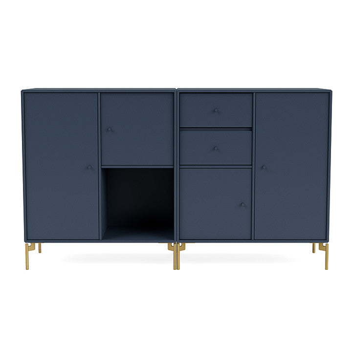 Montana Couple Sideboard With Legs, Juniper/Brass