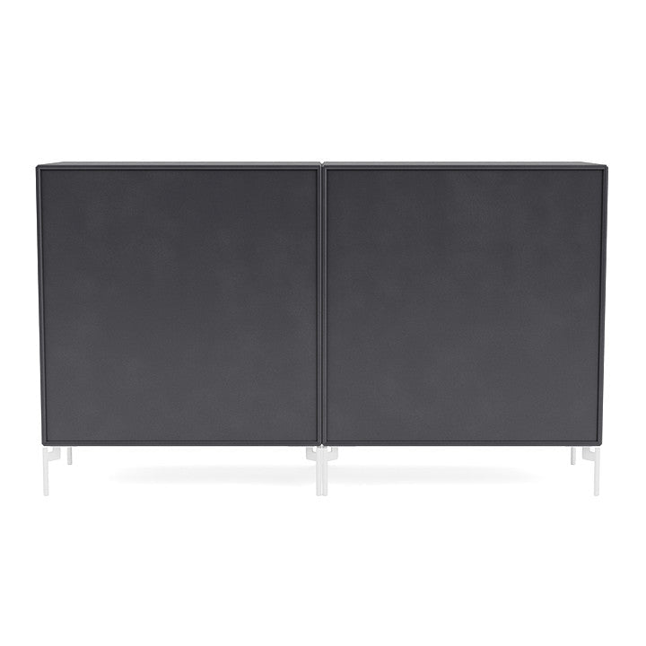 Montana Couple Sideboard With Legs, Carbon Black/Snow White