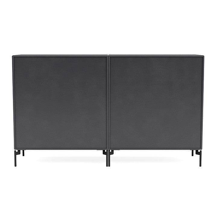 Montana Couple Sideboard With Legs, Carbon Black/Black