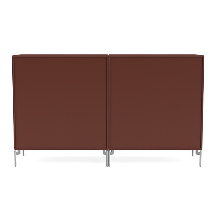 Montana Couple Sideboard With Legs, Masala/Matt Chrome