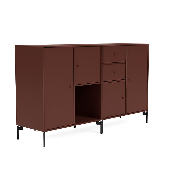 Montana Couple Sideboard With Legs, Masala/Black