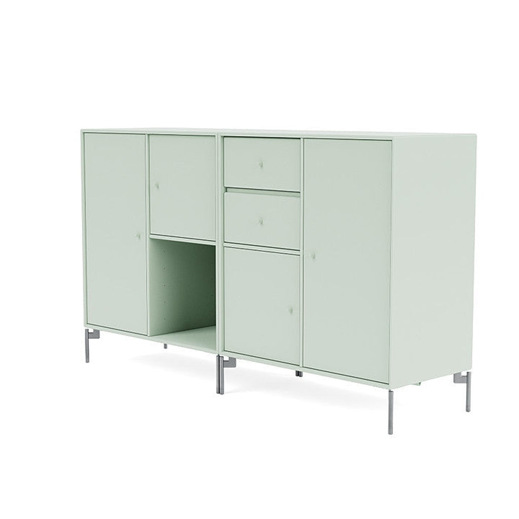 Montana Couple Sideboard With Legs, Mist/Matt Chrome