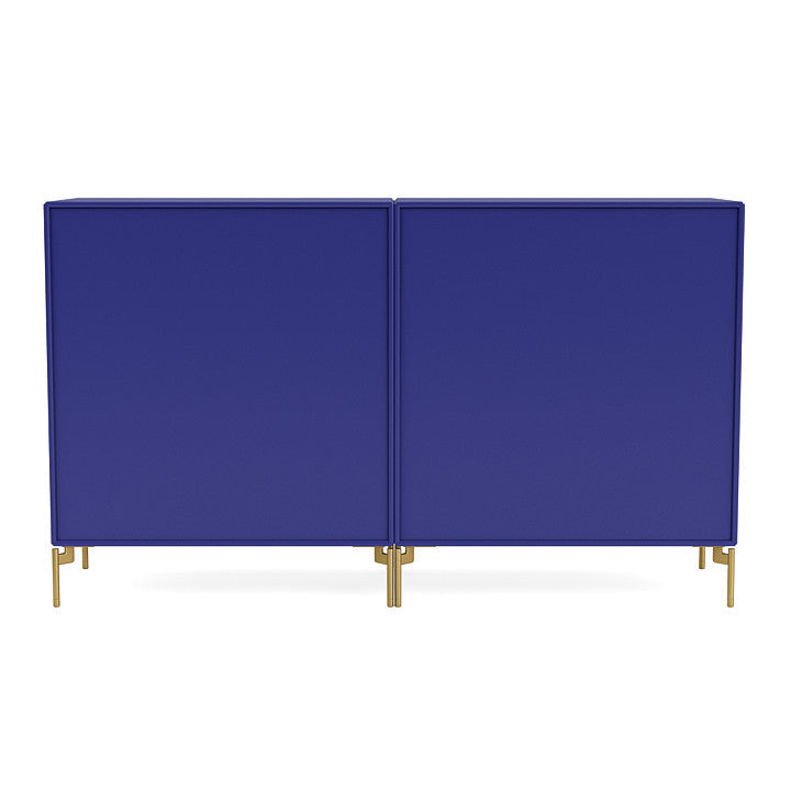 Montana Couple Sideboard With Legs, Monarch Blue/Brass