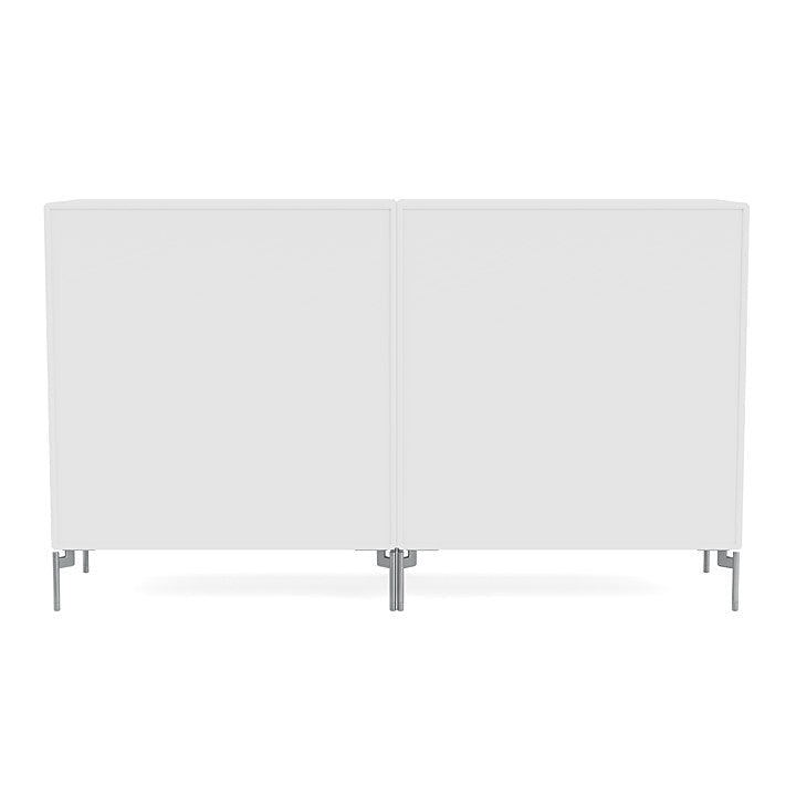 Montana Couple Sideboard With Legs, New White/Matt Chrome