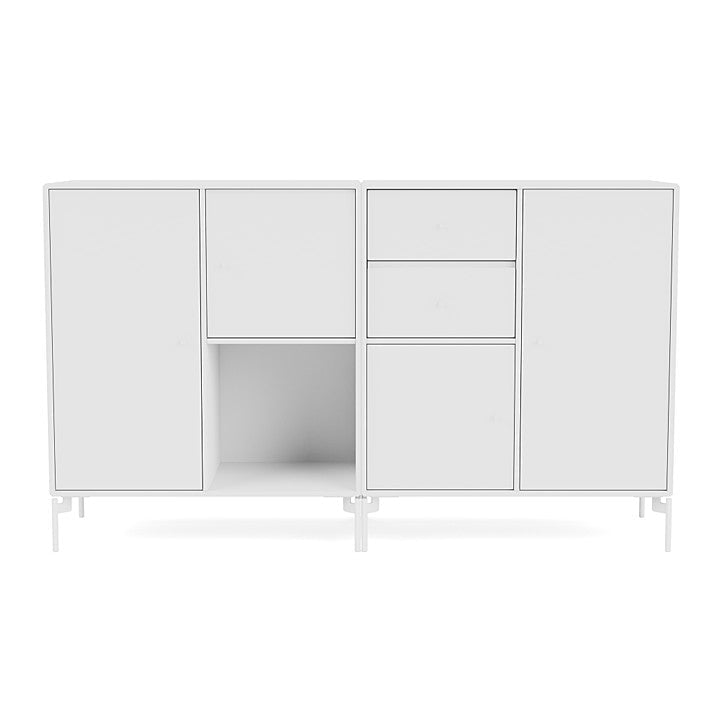 Montana Couple Sideboard With Legs, New White/Snow White