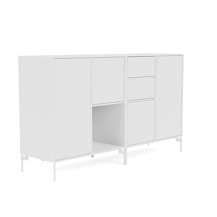 Montana Couple Sideboard With Legs, New White/Snow White