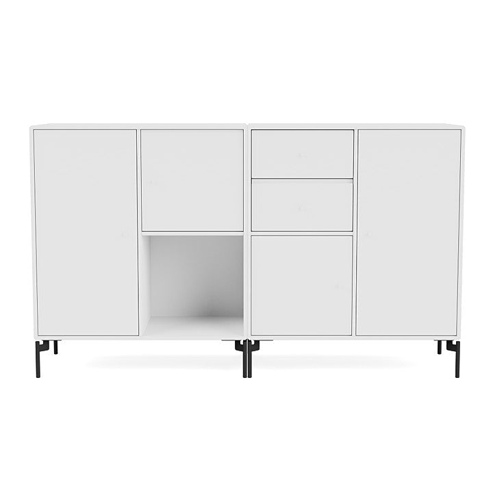 Montana Couple Sideboard With Legs, New White/Black