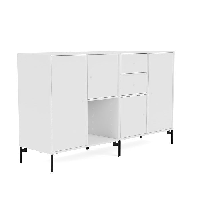 Montana Couple Sideboard With Legs, New White/Black