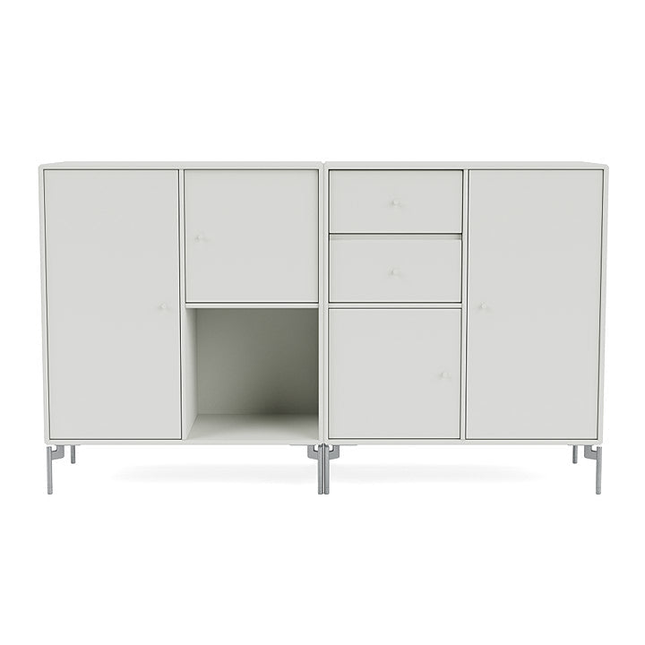 Montana Couple Sideboard With Legs, Nordic/Matt Chrome