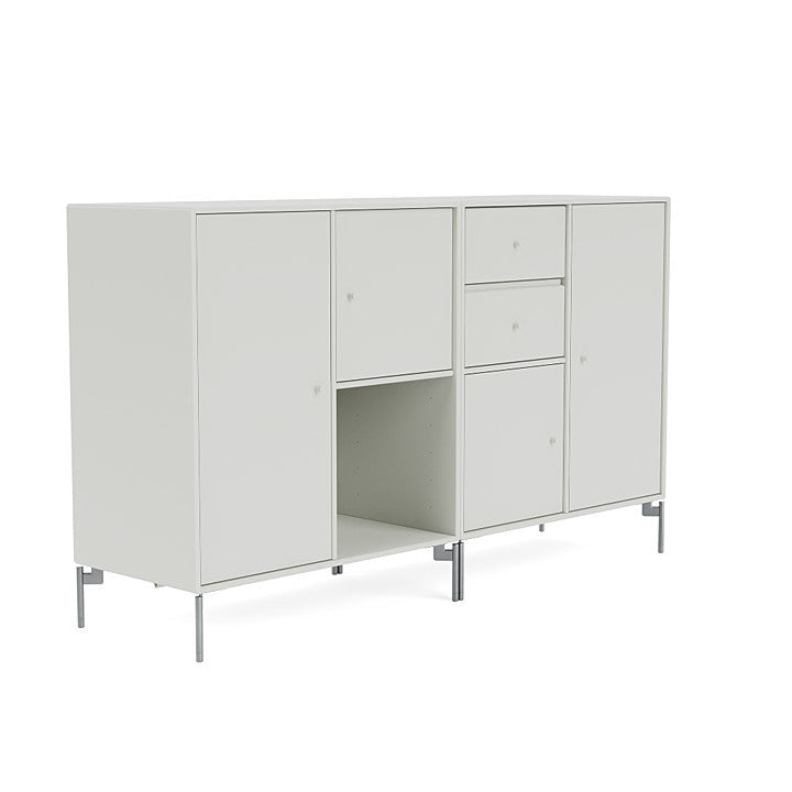 Montana Couple Sideboard With Legs, Nordic/Matt Chrome