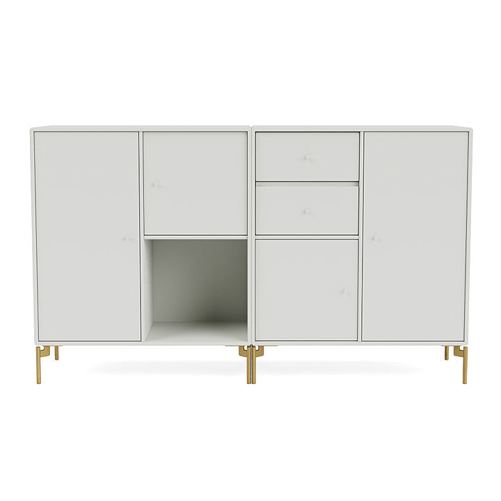 Montana Couple Sideboard With Legs, Nordic/Brass