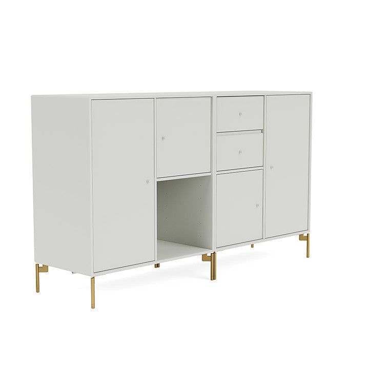 Montana Couple Sideboard With Legs, Nordic/Brass