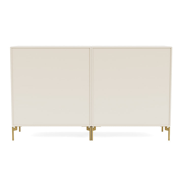 Montana Couple Sideboard With Legs, Oat/Brass