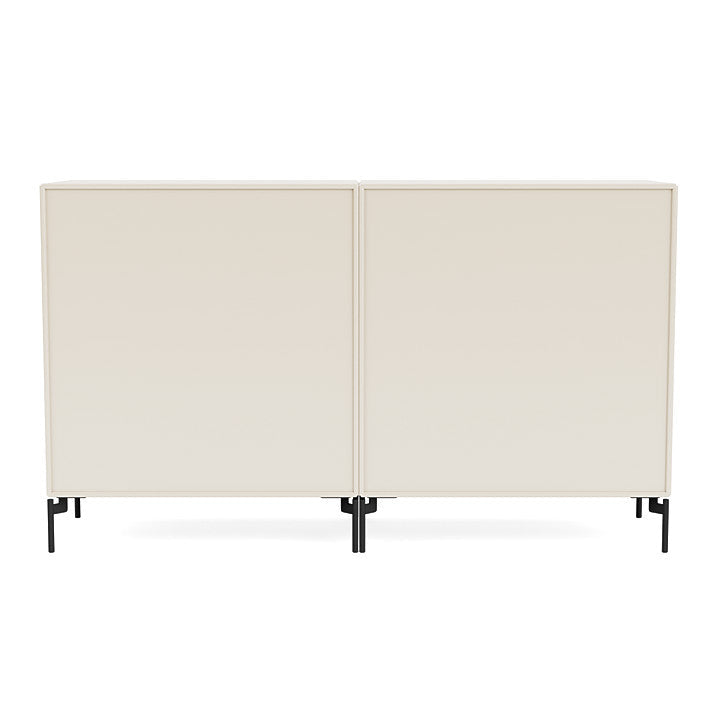 Montana Couple Sideboard With Legs, Oat/Black