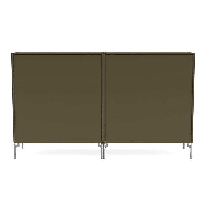 Montana Couple Sideboard With Legs, Oregano/Matt Chrome