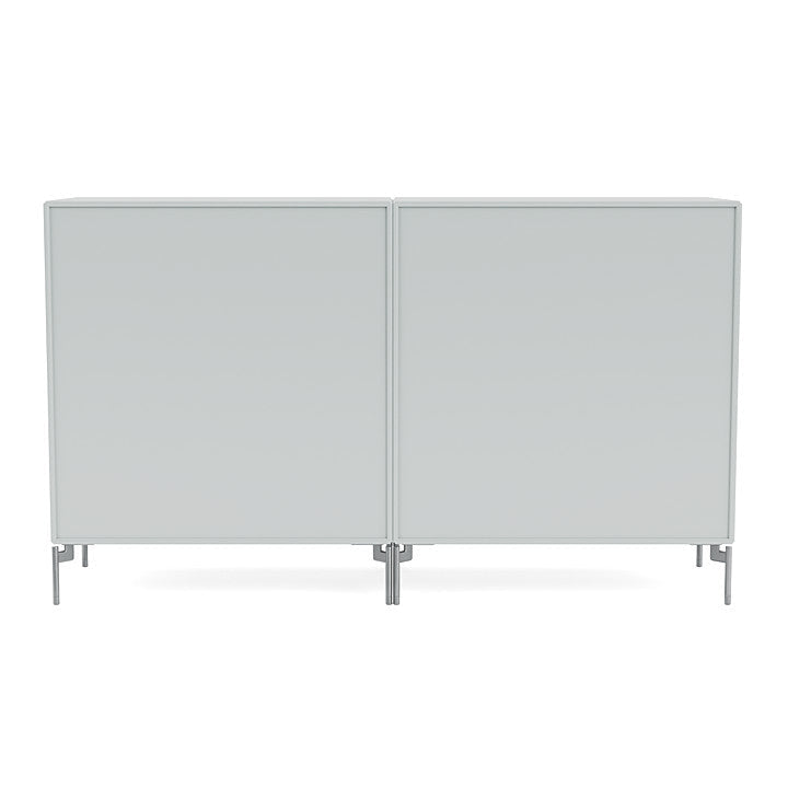 Montana Couple Sideboard With Legs, Oyster/Matt Chrome