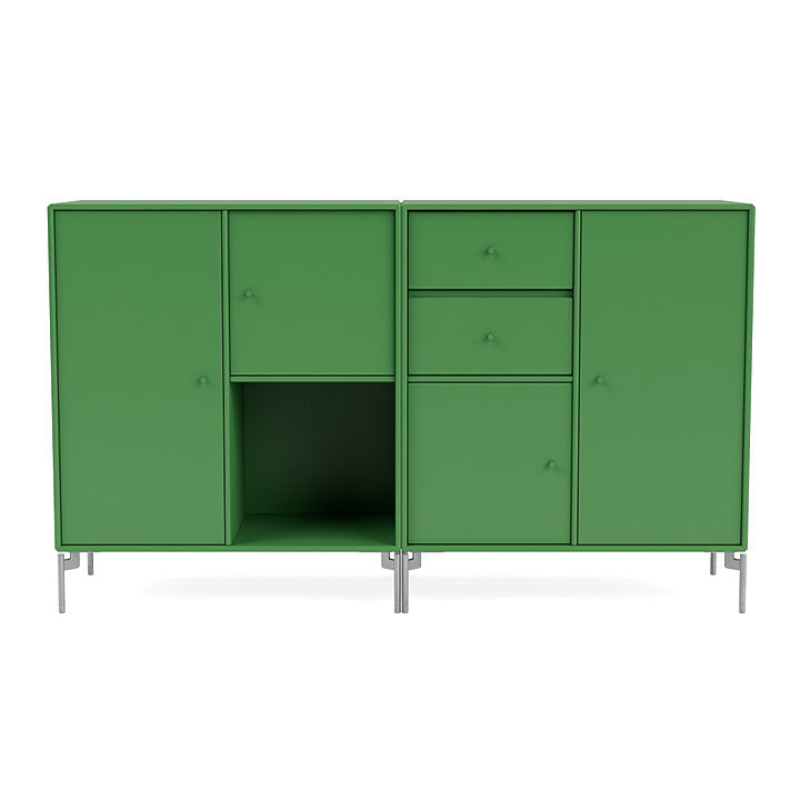 Montana Couple Sideboard With Legs, Parsley/Matt Chrome