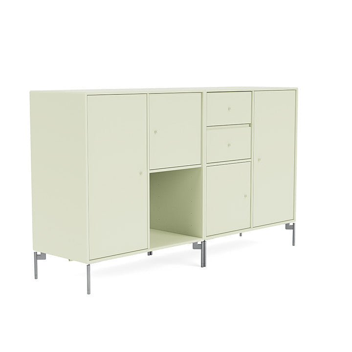 Montana Couple Sideboard With Legs, Pomelo/Matt Chrome