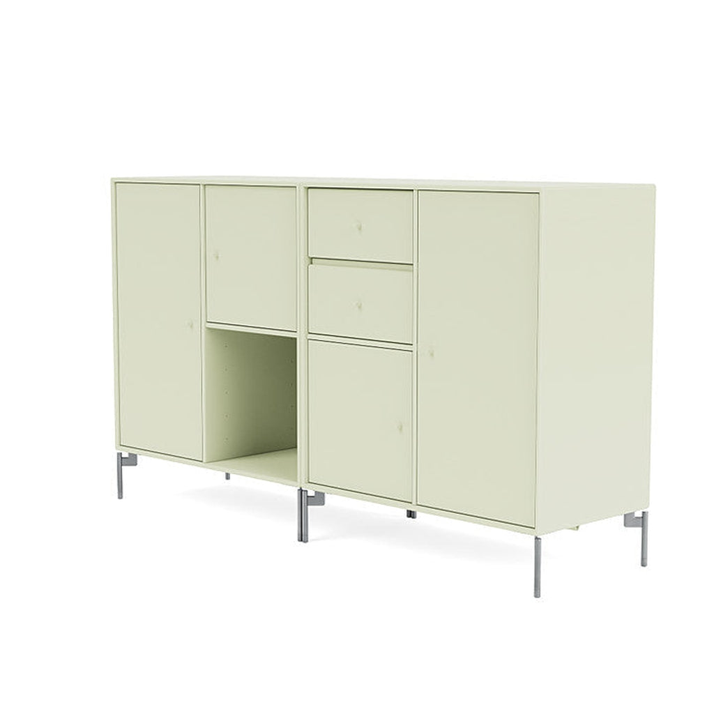 Montana Couple Sideboard With Legs, Pomelo/Matt Chrome