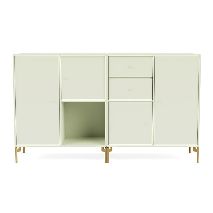 Montana Couple Sideboard With Legs, Pomelo/Brass