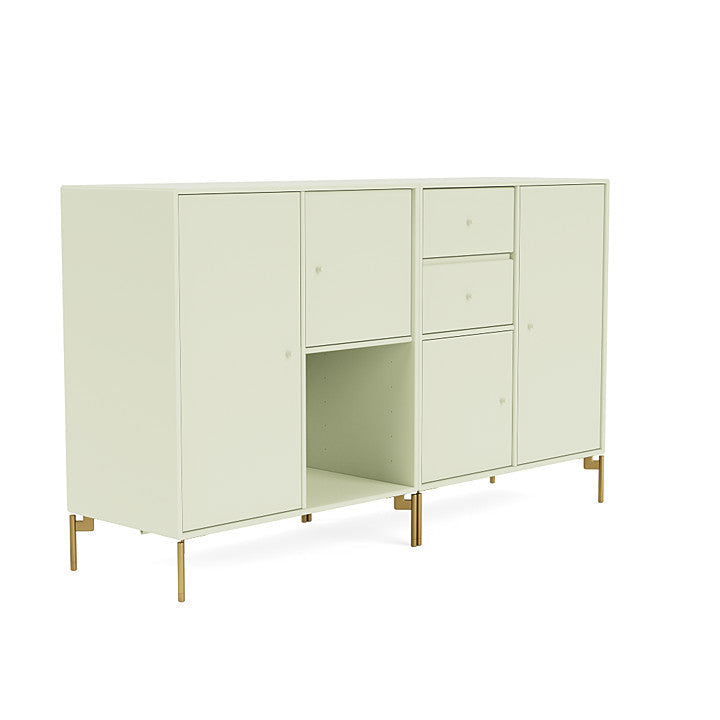 Montana Couple Sideboard With Legs, Pomelo/Brass