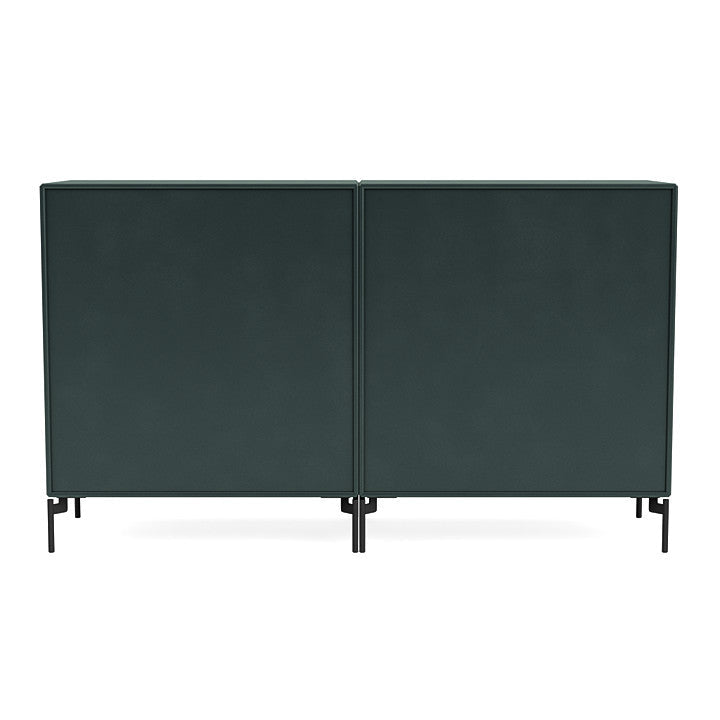 Montana Couple Sideboard With Legs, Black Jade/Black