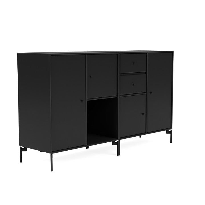 Montana Couple Sideboard With Legs, Black/Black