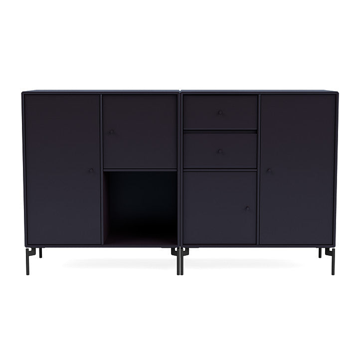 Montana Couple Sideboard With Legs, Shadow/Black