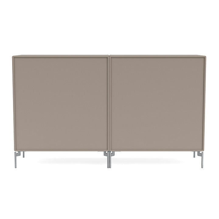 Montana Couple Sideboard With Legs, Truffle/Matt Chrome