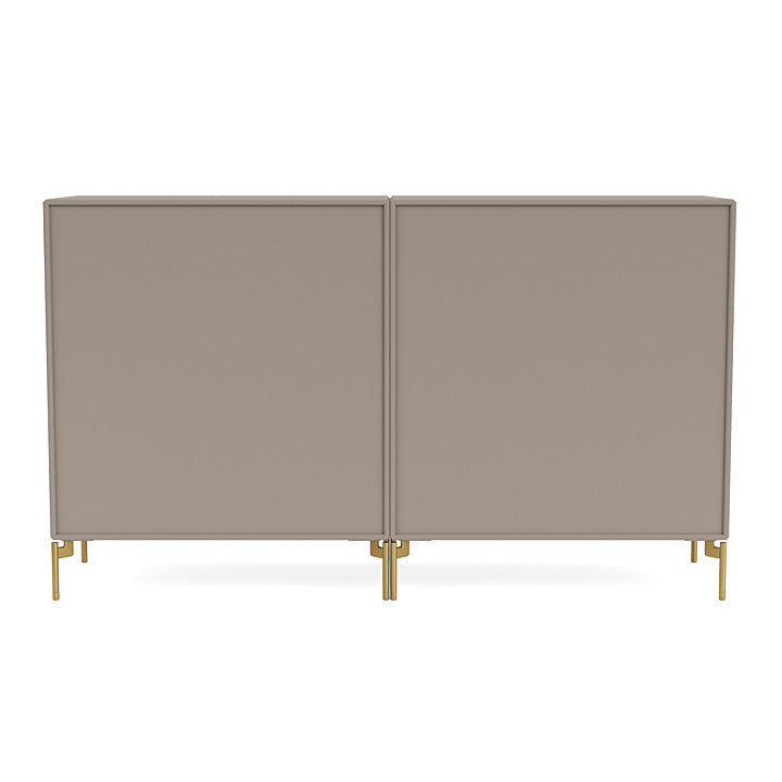 Montana Couple Sideboard With Legs, Truffle/Brass