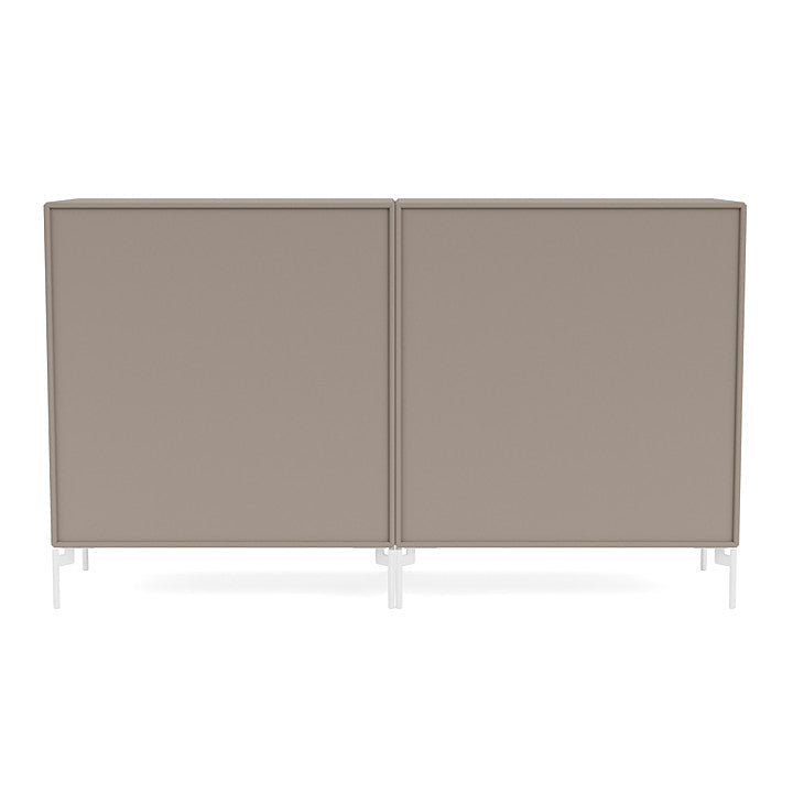 Montana Couple Sideboard With Legs, Truffle/Snow White