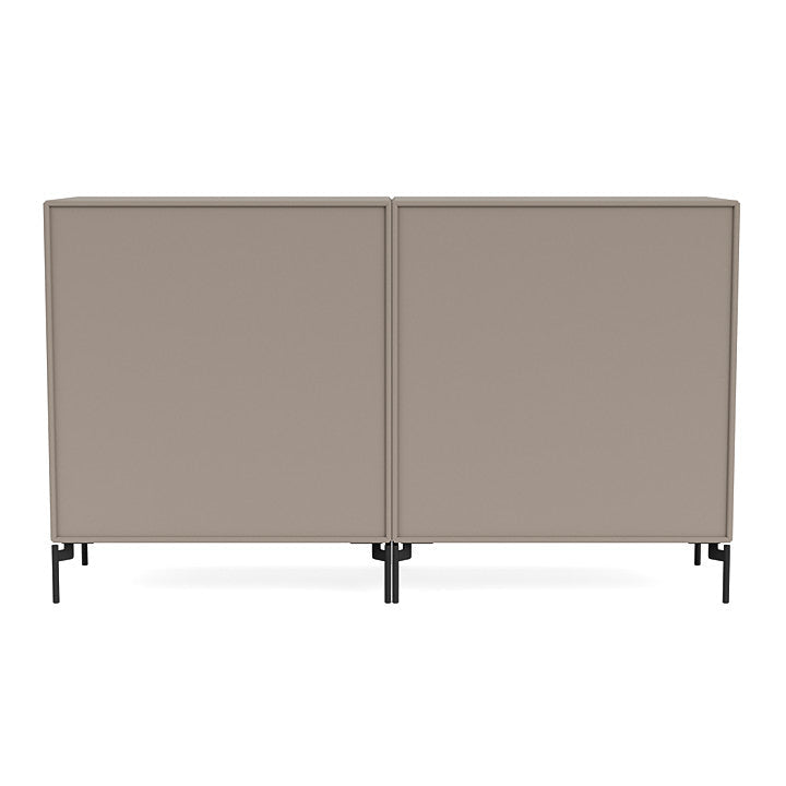 Montana Couple Sideboard With Legs, Truffle/Black