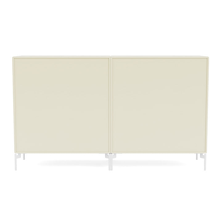 Montana Couple Sideboard With Legs, Vanilla/Snow White