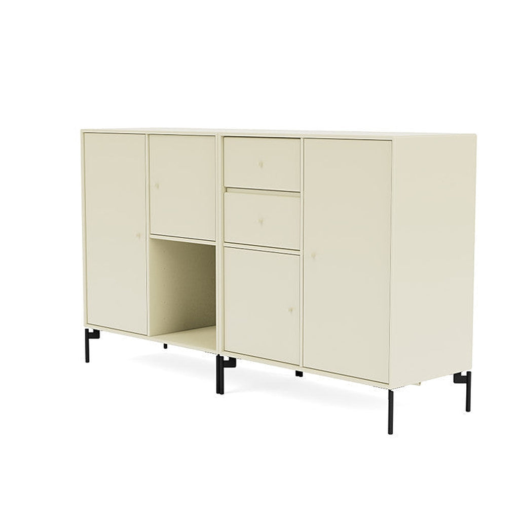 Montana Couple Sideboard With Legs, Vanilla/Black