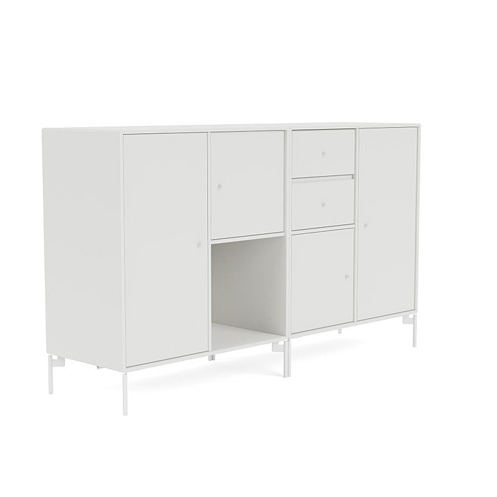 Montana Couple Sideboard With Legs, White/Snow White