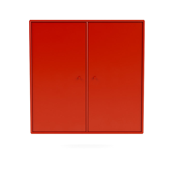 Montana Cover Cabinet With Suspension Rail, Rosehip Red