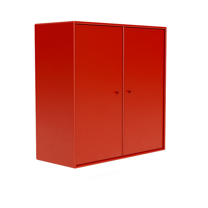 Montana Cover Cabinet With Suspension Rail, Rosehip Red