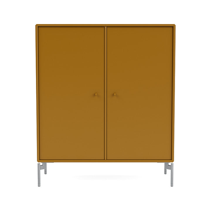 Montana Cover Cabinet With Legs, Amber/Matt Chrome