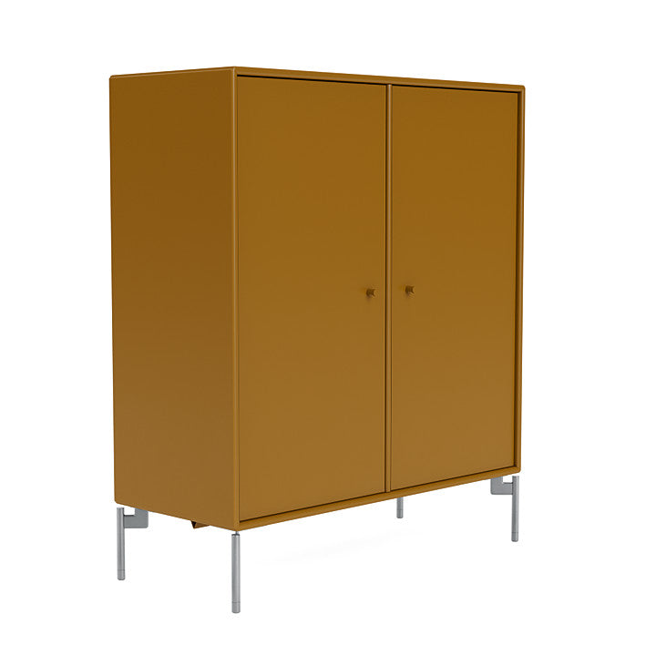 Montana Cover Cabinet With Legs, Amber/Matt Chrome