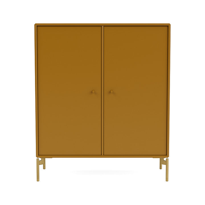 Montana Cover Cabinet With Legs, Amber/Brass